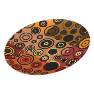 Vintage Colorful Fifties Abstract Art Plate