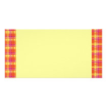 Vintage Colors Plaid Photo Card