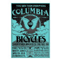 Vintage Columbia Bicycles Advertisement Poster posters