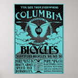 Vintage Columbia Bicycles Advertisement Poster