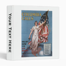 Vintage Columbia Calls Army Recruiting Vinyl Binder