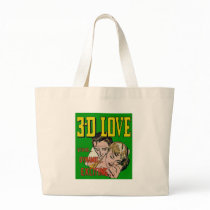 Vintage Comic Book Art - 3D LOVE Tote Bag