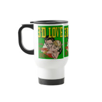 Vintage Comic Book Art - 3D LOVE Mugs