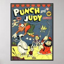 Vintage comic strips - poster