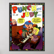 Vintage comic strips - poster