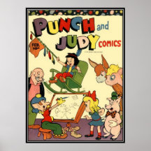 Vintage comic strips - poster