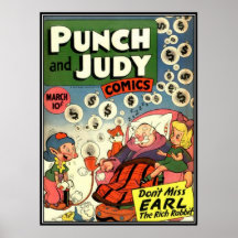Vintage comic strips - poster