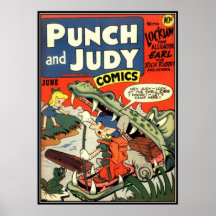 Vintage comic strips - poster