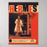Vintage communist 1970 fur ad, romanian, HERMES posters