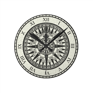 Vintage Compass Rose Sun