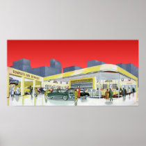 Vintage Complete Car Service Garage Print