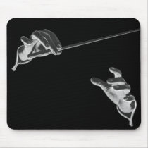 Vintage Conductor's Hands with a Baton Mousepad