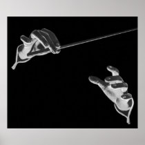Vintage Conductor's Hands with a Baton Print