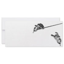 Vintage Conductor's Hands with a Baton Rack Card Design