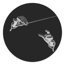 Vintage Conductor's Hands with a Baton Round Sticker