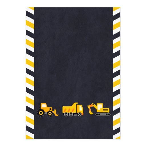 Vintage Construction Birthday Party Invitation