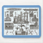 Vintage Construction of Steamships 1850 Mouse Mat