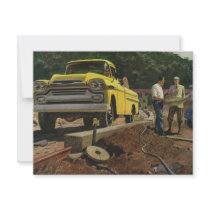 Vintage Construction Site; Architect and Client Invite