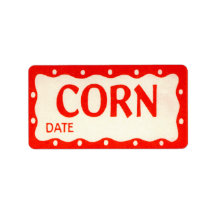 Vintage Corn Sticker Garden Label