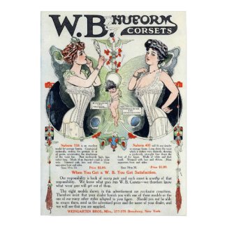 Vintage Corset Ad Print print