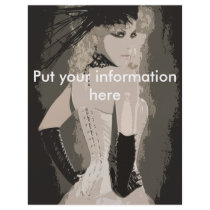 Vintage Corset Art Customizable flyers by uniqueandkinky Vintage Corset Art Customizable flyers