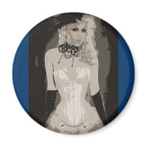 Vintage Corset Art - Front magnets by uniqueandkinky Vintage Corset Art - Front magnets
