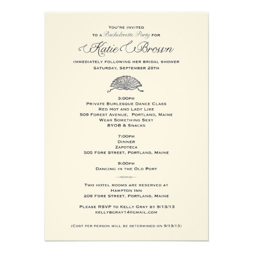 Vintage Corset Bachelorette Party Invitation