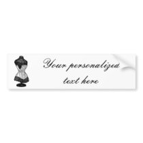 Vintage Corset dress form Bumper Stickers