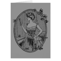 Vintage Corset Lady Cards