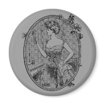 Vintage Corset Lady Magnet