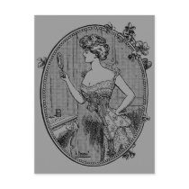 Vintage Corset Lady Post Cards