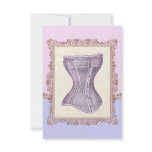 Vintage Corset Lingerie Victorian Bridal Shower Custom Announcement