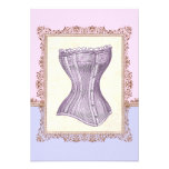 Vintage Corset Lingerie Victorian Bridal Shower Custom Announcement
