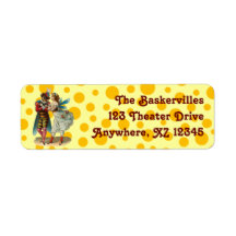 Vintage Costume Party Couple Custom Return Address Labels