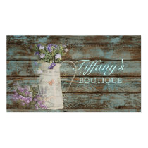vintage  country barnwood lavender floral fashion business card templates