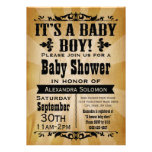 Vintage Country Boy Baby Shower Invitation invitations