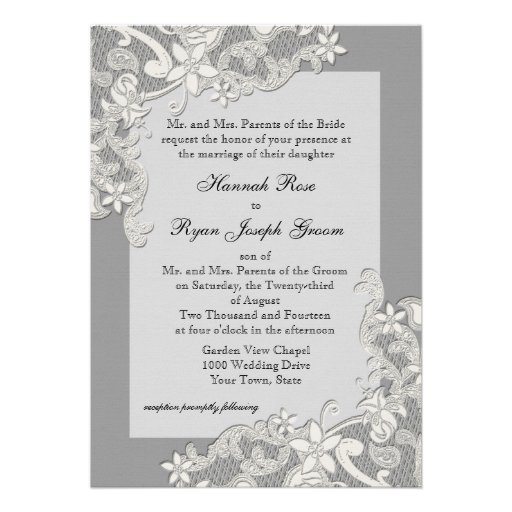 Vintage Country Floral Changeable Color Personalized Invitation