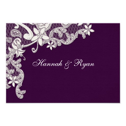 Vintage Country Lace Design Response Card