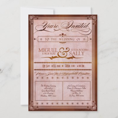 Vintage Country Poster Style Wedding Invitation by foreverwedding