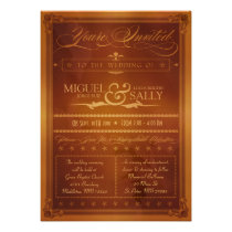 Vintage Country Poster Style Wedding Invitation invitations