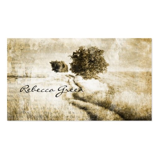 vintage country roads western country fashion business card template (front side)