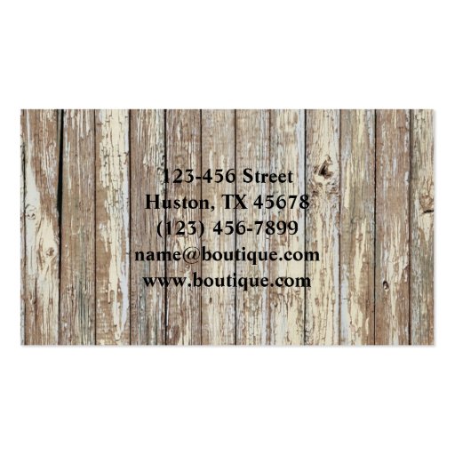 vintage country wood grain construction business business card templates (back side)