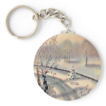 Vintage Countryside Christmas Keychain