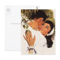 Vintage Couple in a Loving Embrace Postcard
