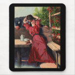 Vintage Couple Kissing Valentines Mousepad