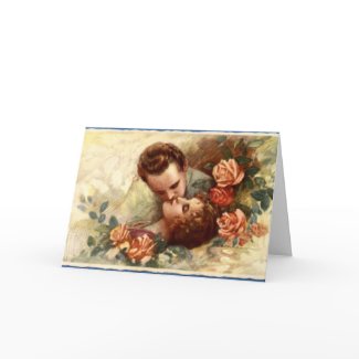 Vintage Couple Valentine Greeting Card card