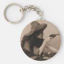 Vintage Cow Girl Key Chains
