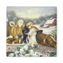 Vintage Cow Image magnets