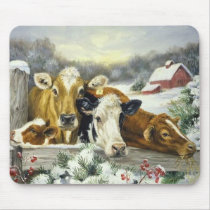 Vintage Cow Image mousepads
