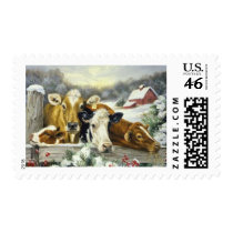 Vintage Cow Image postage